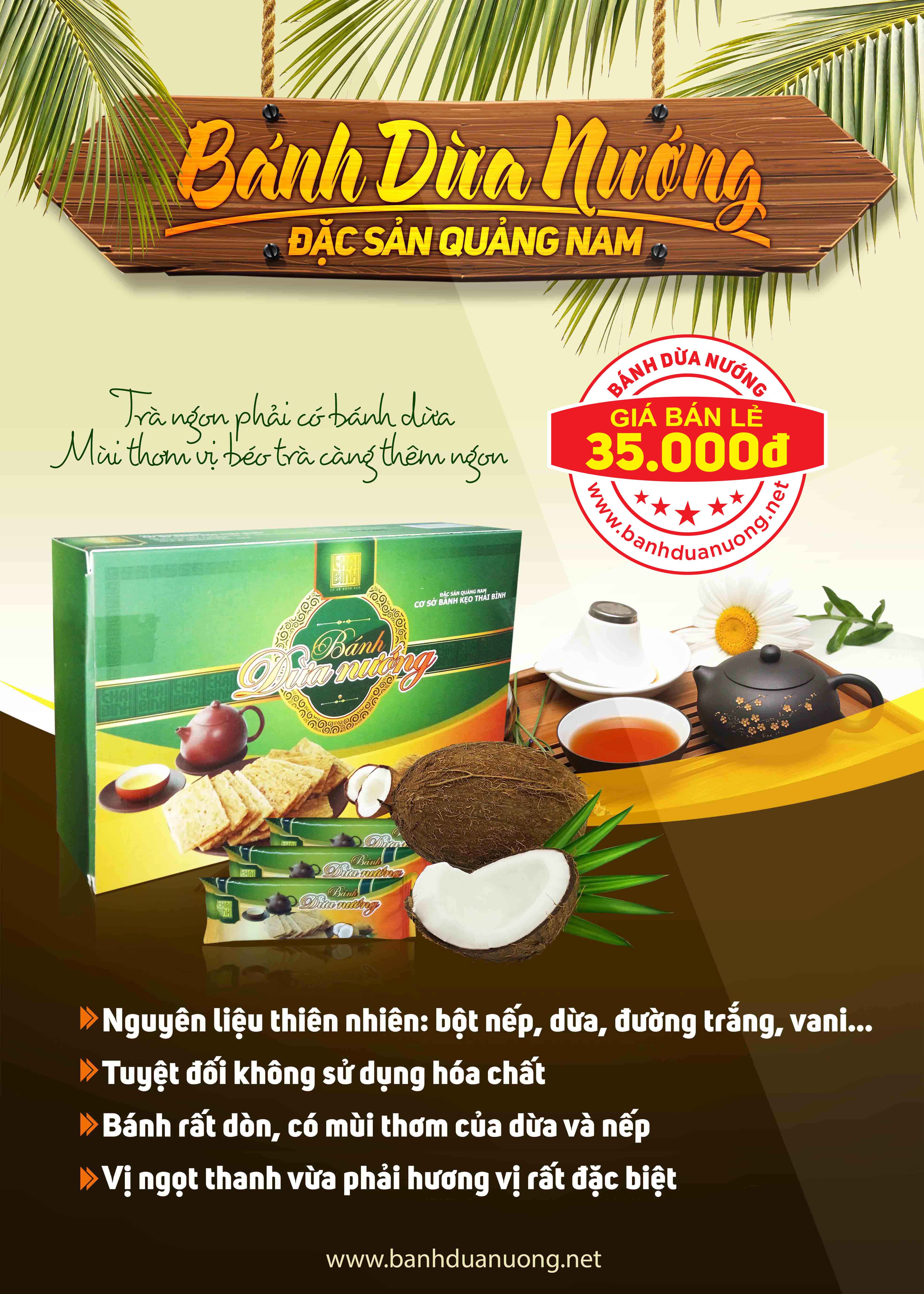 Bánh dừa nướng Quảng Nam - món ngon làm quà cho Việt Kiều
